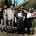 Cinco semanas en globo : foto Barbara Eden, Cedric Hardwicke, Irwin Allen, Peter Lorre, Red Buttons