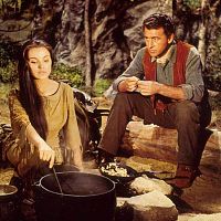 La última caza : Foto Debra Paget, Richard Brooks, Stewart Granger