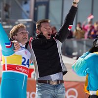 Eddie el águila : Foto Hugh Jackman, Taron Egerton