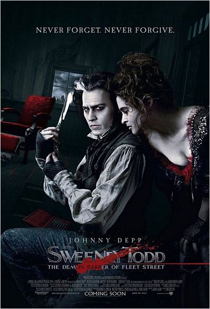 Sweeney Todd: El barbero diabólico de la calle Fleet : Cartel Helena Bonham Carter, Johnny Depp, Tim Burton