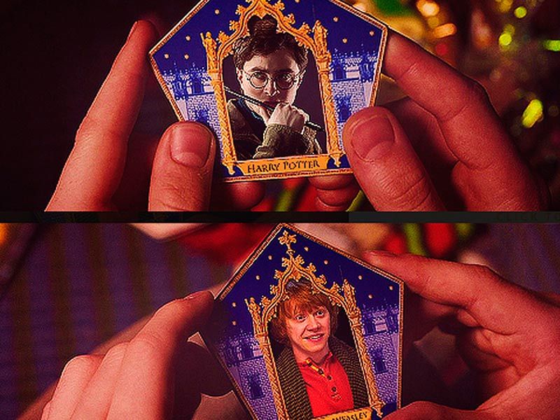 Harry, Ron y Hermione aparecen en las cartas de las ranas de chocolate