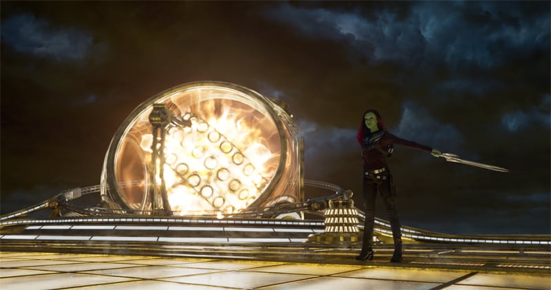 Gamora y ¿qué es esa bola de fuego?
