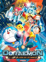 Cartel de Doraemon y la revolución de los robots