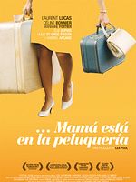 Cartel de Mamá está en la peluqueria