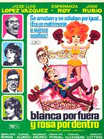 Cartel de Blanca por fuera y Rosa por dentro