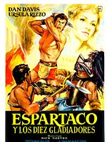 Cartel de Espartaco y los diez gladiadores