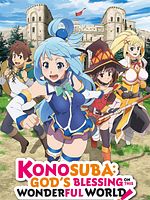 Cartel de Konosuba. Un mundo maravilloso