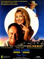 Cartel de Luna llena en agua azul