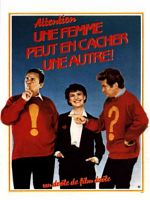 Cartel de Attention, une femme peut en cacher une autre