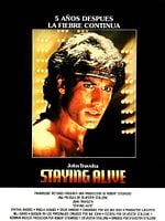Cartel de Staying Alive (La fiebre continúa)