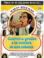 Cartel de Cuarenta grados a la sombra de una sábana blanca