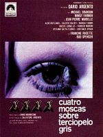 Cartel de Cuatro moscas sobre terciopelo gris