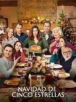 Cartel de Navidad de cinco estrellas