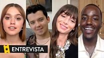 imagen de Asa Butterfield, Aimee Lou Wood, Ncuti Gatwa, Mimi Keene Entrevista: Sex Education T3