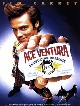 Cartel de Ace Ventura: Un detective diferente