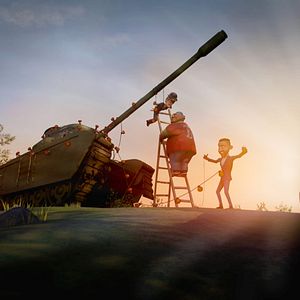 Foto Olsen Banden på de bonede gulve