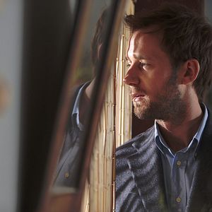 Foto Pastel de pera con lavanda