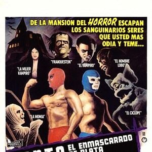 Foto Santo el enmascarado de plata y Blue Demon contra los monstruos