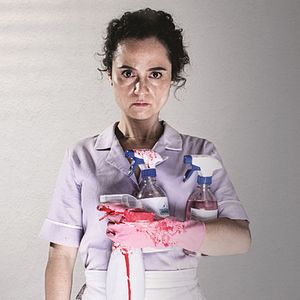 Foto La muchacha que limpia