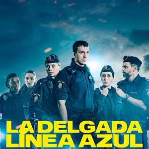 Foto La línea delgada azul