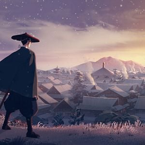 Foto Samurái de ojos azules