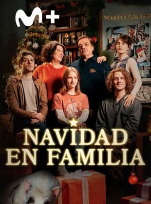 Cartel de Navidad en familia