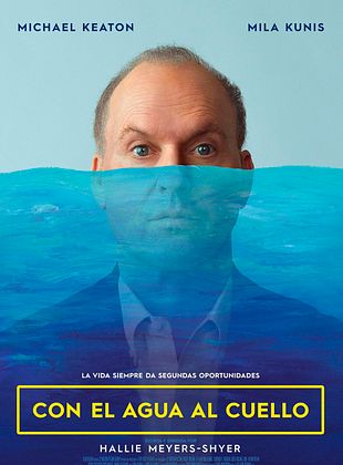 Cartel de  Con el agua al cuello