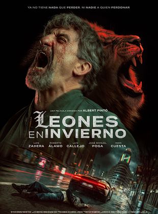 Cartel de Leones en invierno
