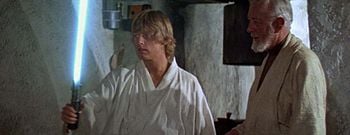 Cuando rodaban 'Star Wars' no tenían ni un duro. Por eso los sables láser se crearon a partir de un objeto de lo más inesperado