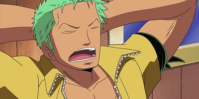 Cartel de Gekitotsu! Onigiri Zoro VS Funegiri T-Bone.
