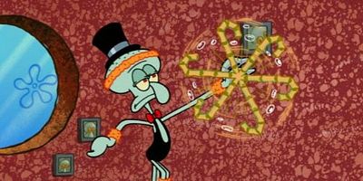 Cartel de Calamardo visión/Me encanta el baile