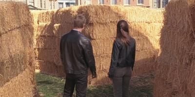 Cartel de Laberinto de heno