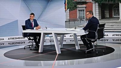 El 'cara a cara' entre Sánchez y Feijóo triunfa en Atresmedia con un 46,5%, aunque se convierte en el debate electoral menos visto