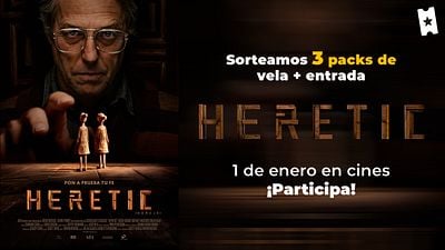 Sorteamos 3 packs de 'Heretic': consigue una entrada doble para ver la película de terror protagonizada por Hugh Grant en cines y una exclusiva vela