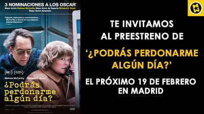 ¡SORTEAMOS ENTRADAS PARA EL PREESTRENO DE '¿PODRÁS PERDONARME ALGÚN DÍA?'! noticias imagen