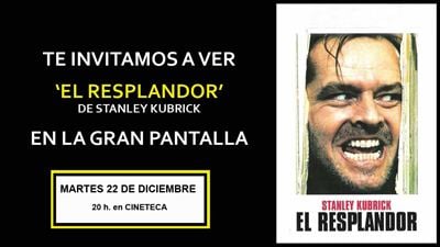 ¡Te invitamos a ver 'El resplandor' (1980), en Cineteca, para celebrar su 40 aniversario y la producción del nuevo 'A Quemarropa' dedicado a Stanley Kubrick!