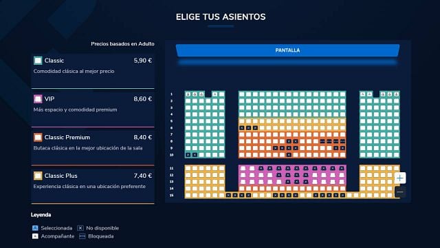 Cinesa pone a prueba un nuevo modelo de venta de entradas: Pagas por la butaca que eliges noticias imagen