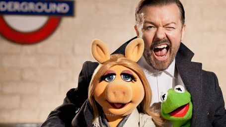 'The Muppets 2': Ricky Gervais se lo pasa bomba en la primera foto oficial noticias imagen