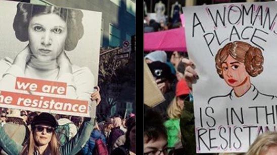 'Star Wars': La princesa Leia triunfa como símbolo feminista en la Womens March 2018 noticias imagen