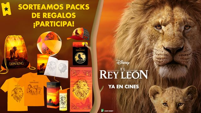 ¡SORTEAMOS 2 PACKS DE REGALOS DE 'EL REY LEÓN'!