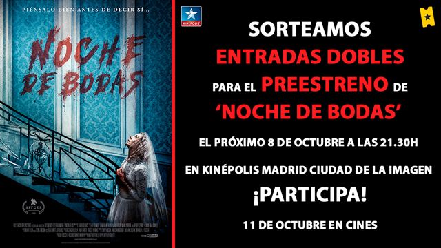 Te invitamos al preestreno de ‘Noche de bodas' en Kinépolis Ciudad del Cine (Madrid)
