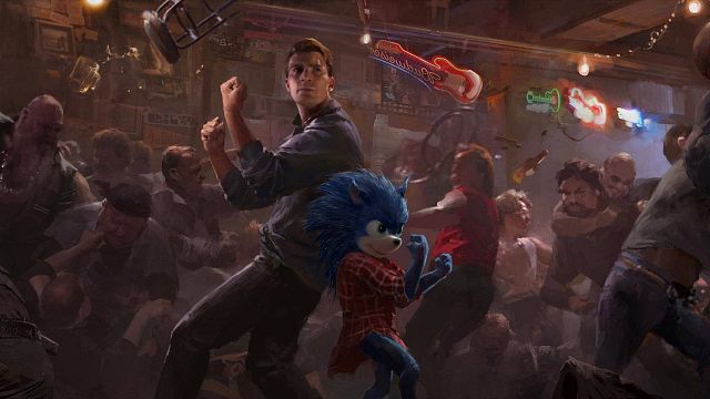 'Sonic. La película': Este 'concept art' muestra la primera versión del erizo peleando junto a Chris Evans