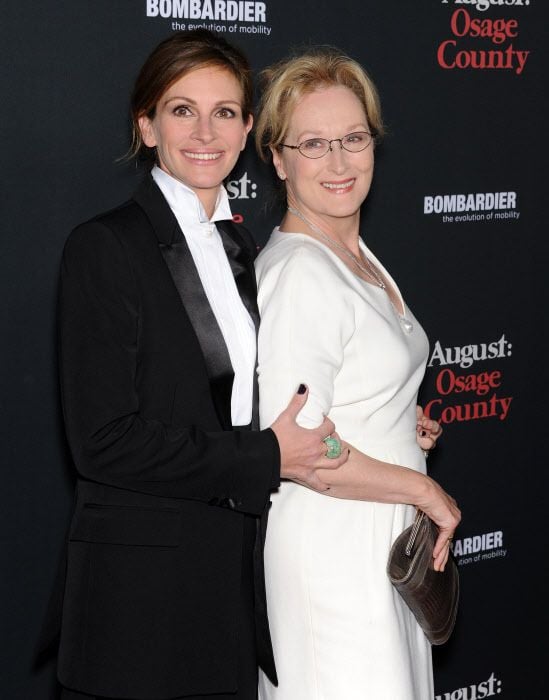 Julia Roberts y Meryl Streep en el estreno de 'Agosto' en 2013.