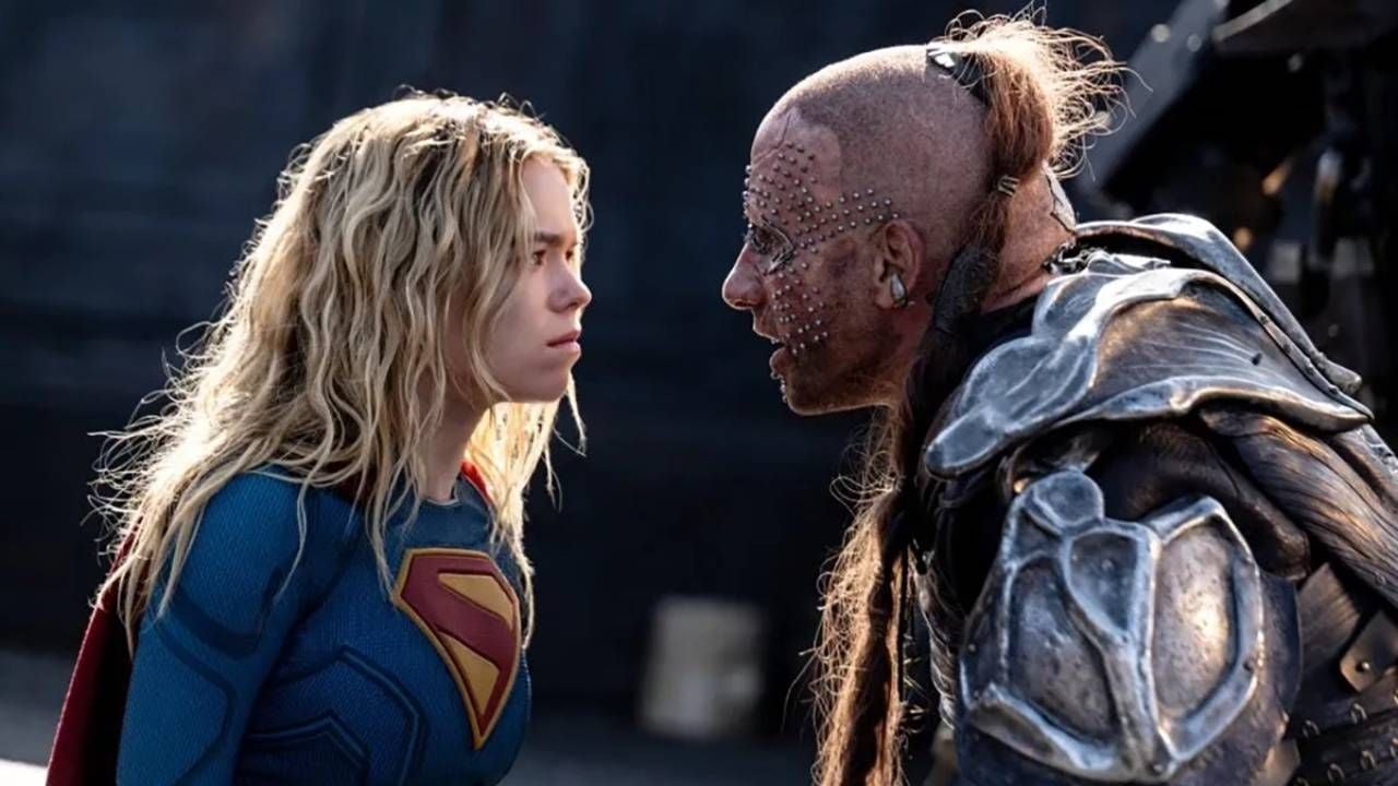 Milly Alcock y Matthias Schoenaerts como Kara y Krem en 'Supergirl'