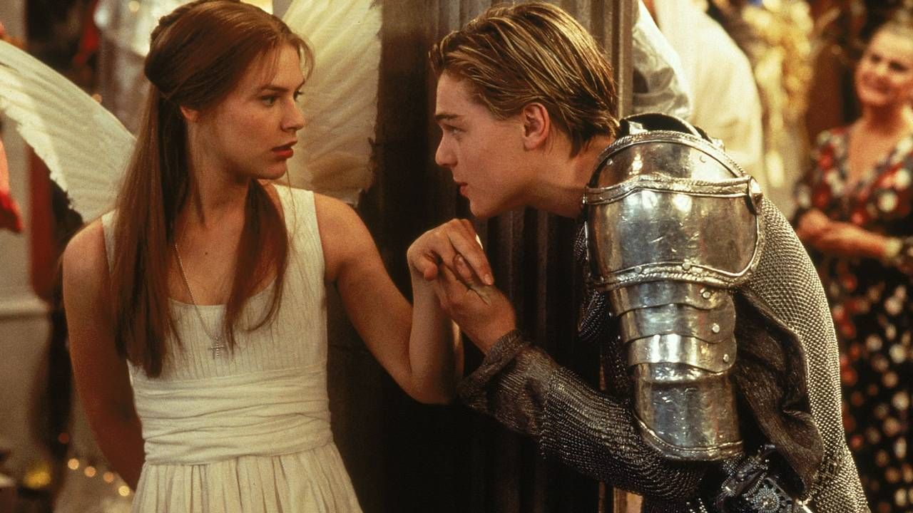 Claire Danes y Leonardo DiCaprio como Julieta y Romeo.
