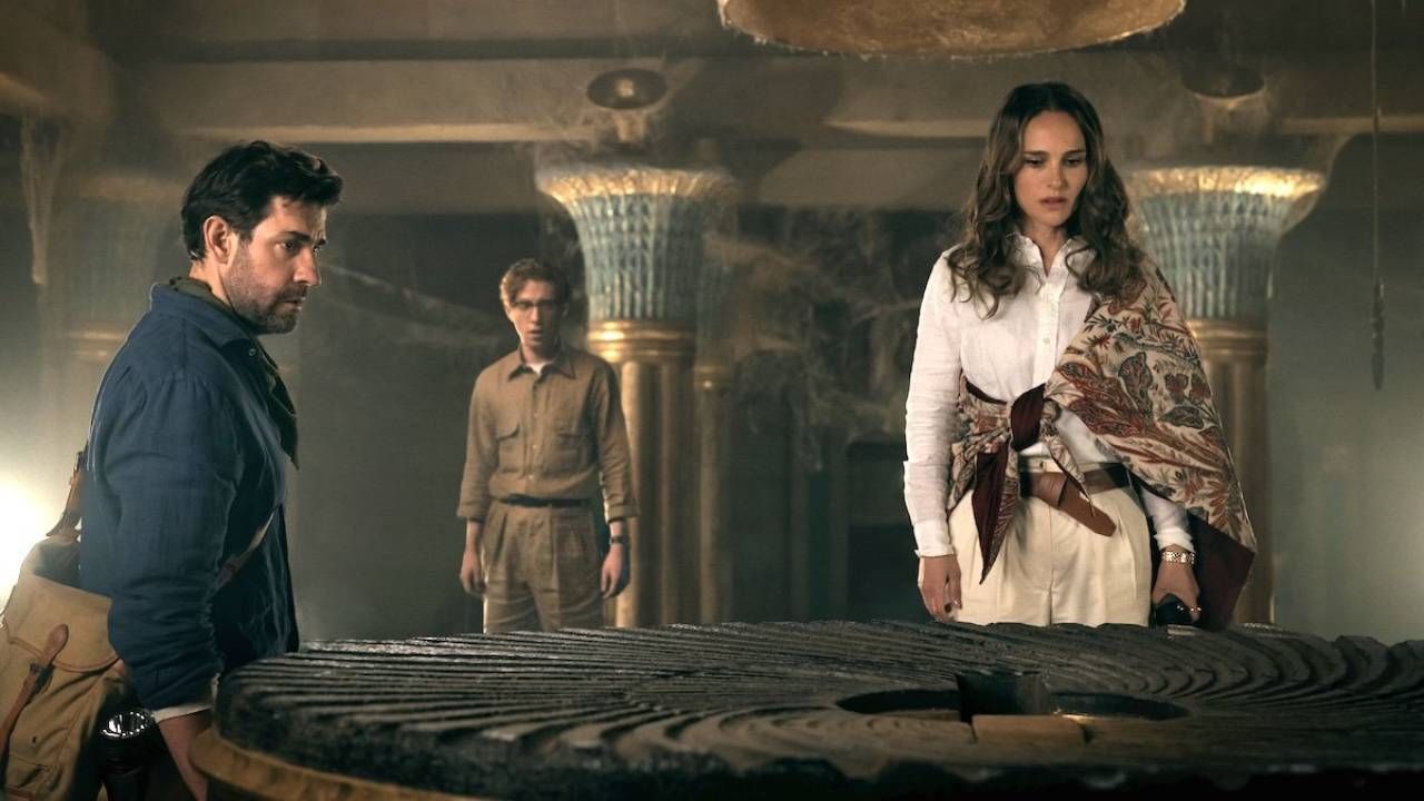 John Krasinski, Domhnall Gleeson y Natalie Portman en 'La fuente de la eterna juventud'