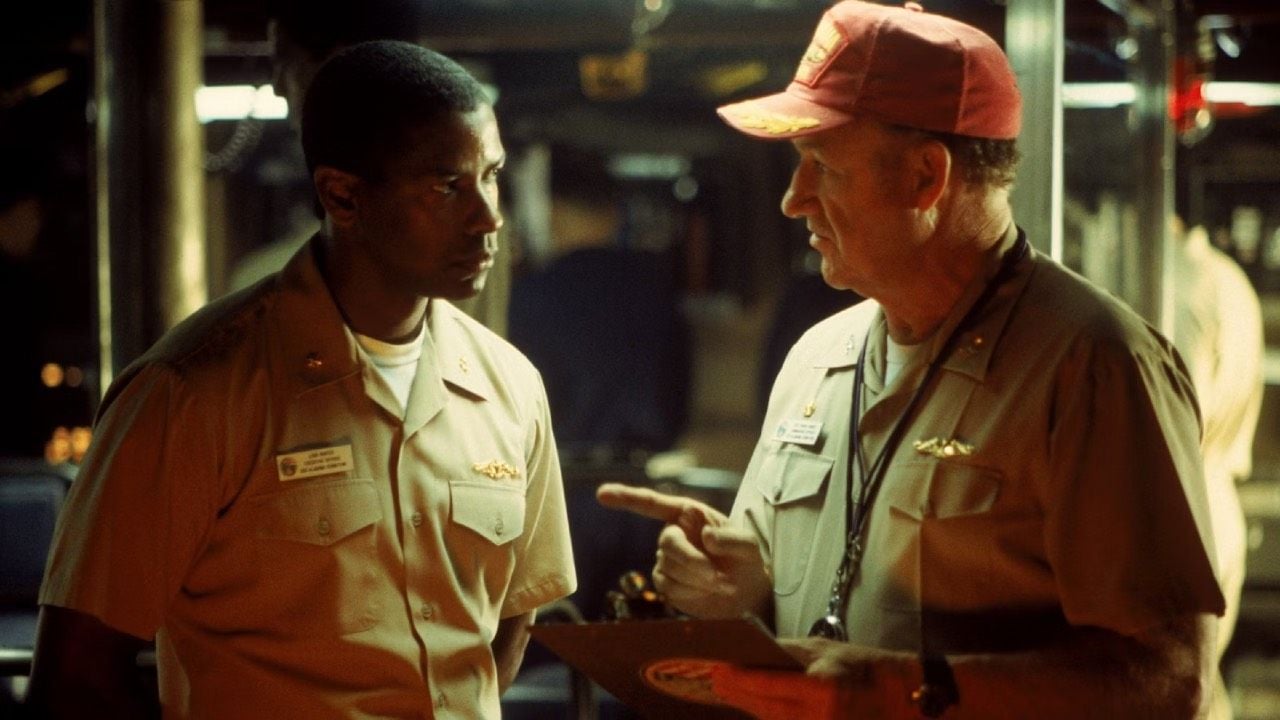 Denzel Washignton y Gene Hackman en 'Marea roja'