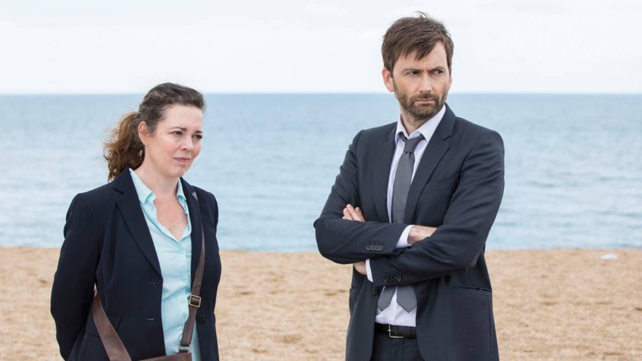 Olivia Colman y David Tennant en 'Broadchurch'