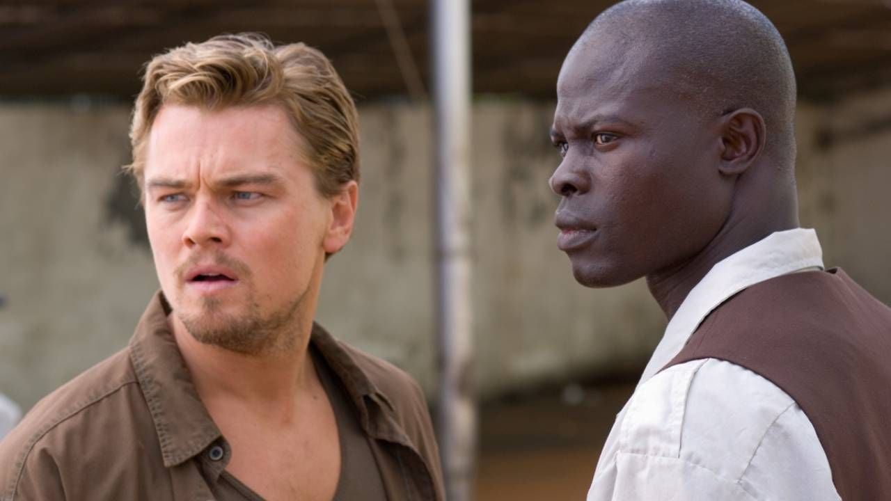 Leonardo DiCaprio y Djimon Hounsou en 'Diamante de sangre'