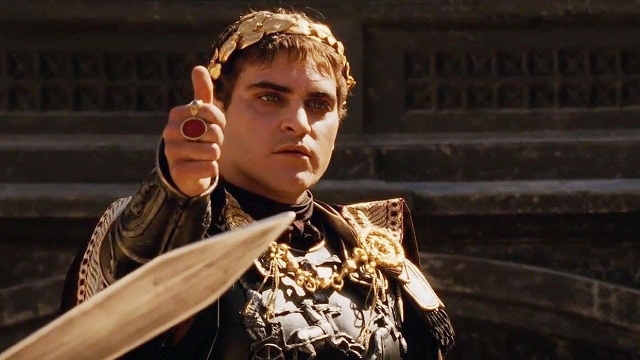 Joaquin Phoenix como Cómodo en 'Gladiator'